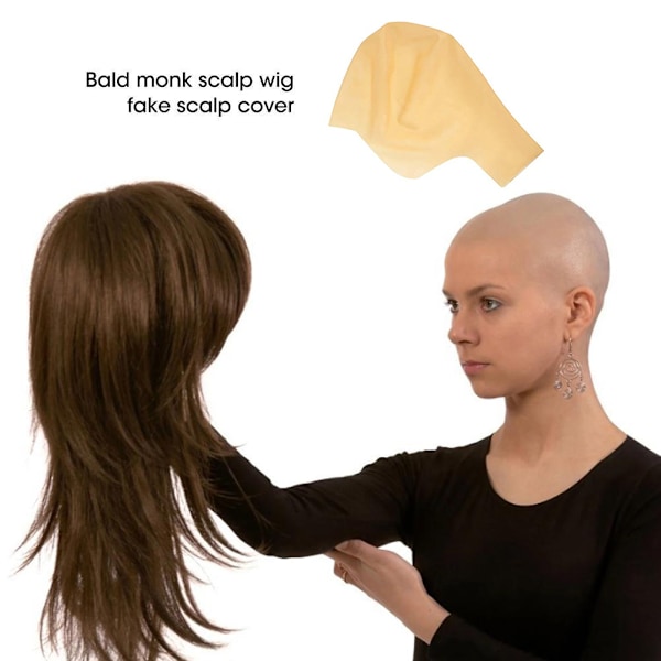 Latex Skaldepander Hoved Paryk Hætte Tyk Skaldet Cosplay Hat Fancy Dress Makeup Kostume til Børn Voksne Halloween Fest