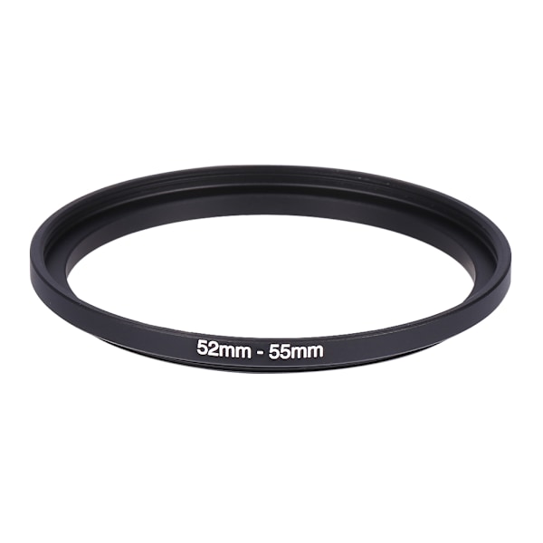 52mm-55mm 52mm til 55mm Step Up Ringer Metall Linse Filter Ring Adapter Svart 52-55