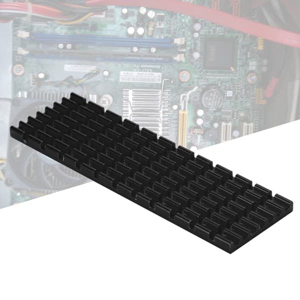 PCIE M.2 SSD 2280 Køleplade Køler Radiator Kølefinne til Desktop Laptop Computer Sort