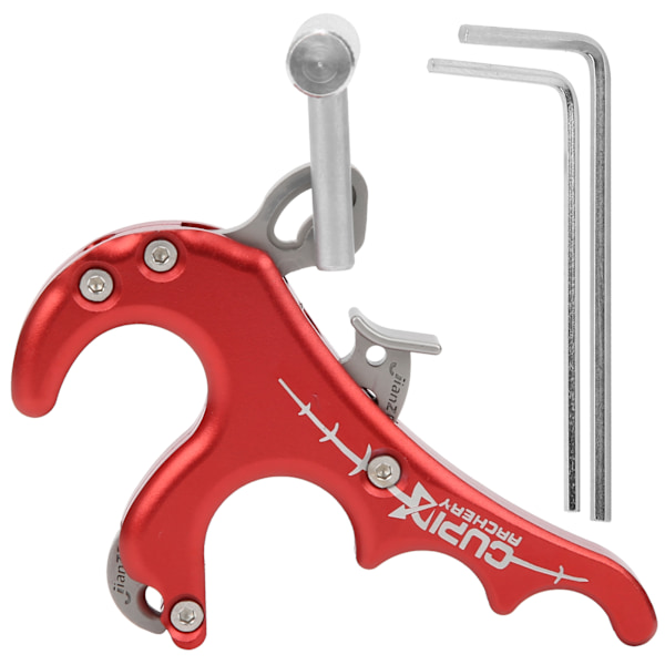 Metal Release Aids Firefingers Grip Tommelfinger Caliper Trigger Compound Bue Tilbehør Rød