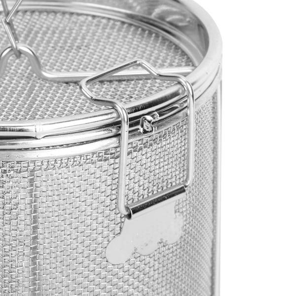 Te-kugle si i rustfrit stål Suppe Krydderier Separationskurv Krydderifilter 14 x 10 cm