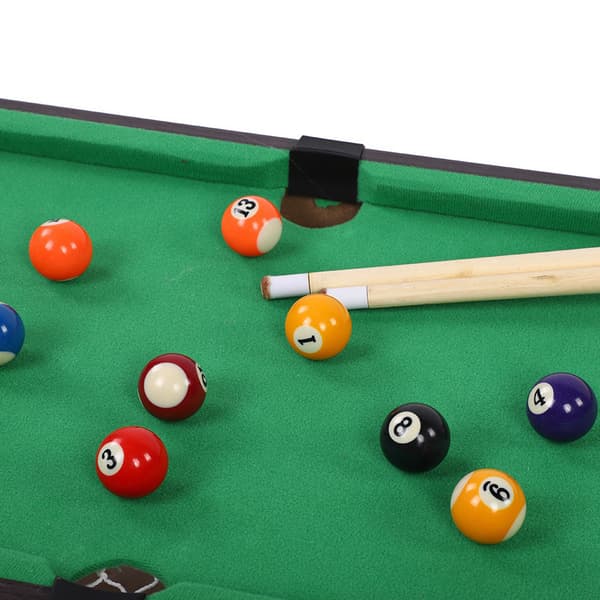 Mini Poolbord Børn Snooker Billard Sæt Køer Kugler til Indendørs Sport