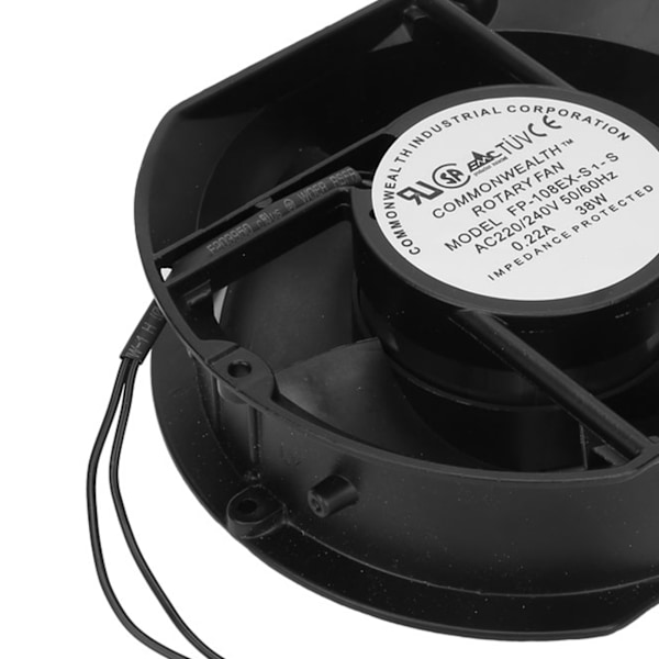 FP-108EX S1-S AC Aksial Ventilator AC220V 38W Oval Kugleleje Ventilationskøleventilator