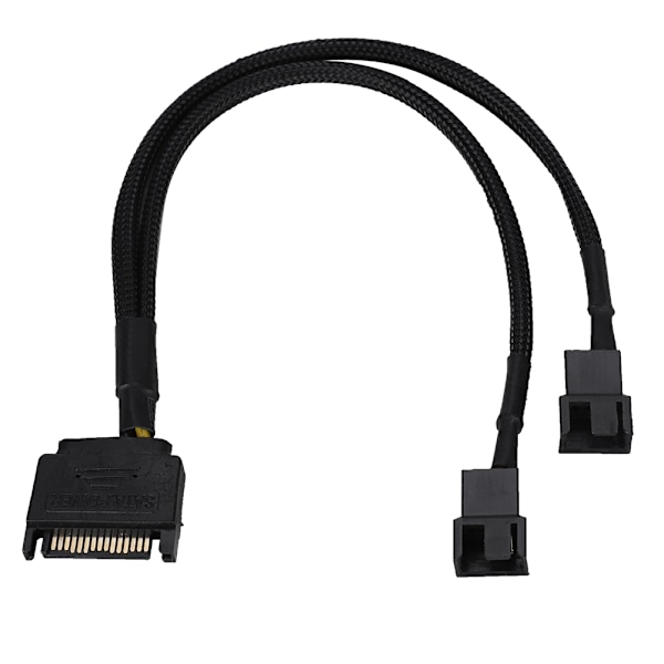 SATA 15Pin - 2*4Pin tuulettimen virtasovitin kaapeli 2-suuntainen muunnin 22AWG kaapeli