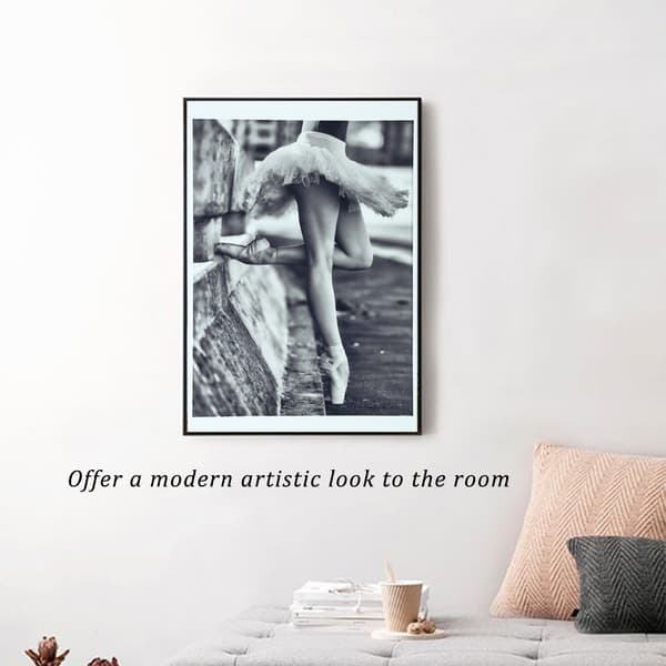 Modern Canvas Målning Tryckt Bild Väggkonst för Hemmakontor Dekor (30*40cm, Balettflicka)