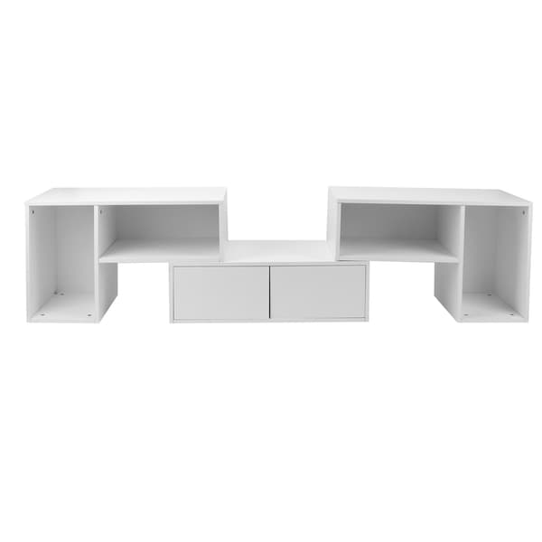 TV-bänk med LED-belysning, låda, vardagsrumsmöbel, set med paneler