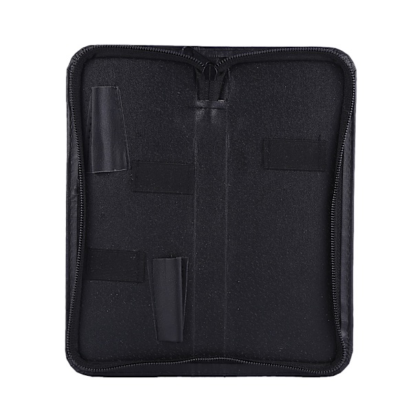 Professionell PU-läder Zipper 2 Saxpåse Box Frisörsax Verktygsväska
