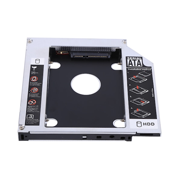 12,7 mm Aluminium SATA HDD SSD Kapsling Hårddiskfack Optisk DVD-adapter för Laptop