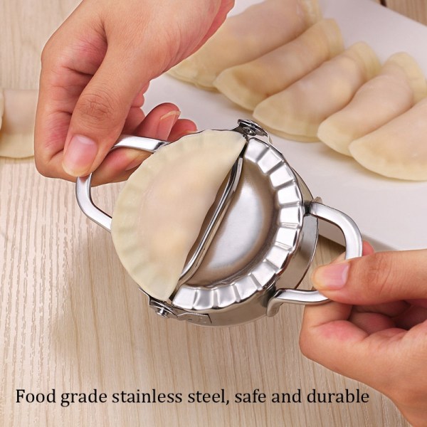 Köksform för dumplingsdeg i rostfritt stål Gör fruktpajpress Bakverksverktyg (liten storlek)