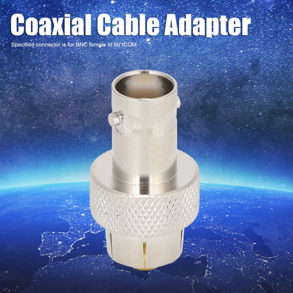 BNC hona till för ICOM-adapter Bärbar hållbar koaxialkabelkontakt för ICOM-radio AD-98FSC