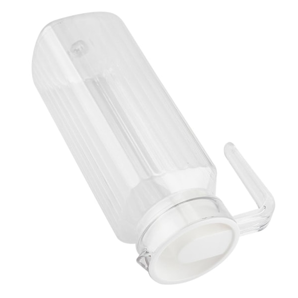 1100 ml Transparent Akryl Saftflaska med Randigt Vatten Isvatten Saftkanna med Lock för Bar Hem