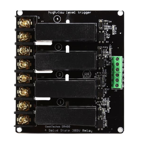 380V 8A 4-kanals Solid State Relé Modul Kort SSR Bryterkontroller