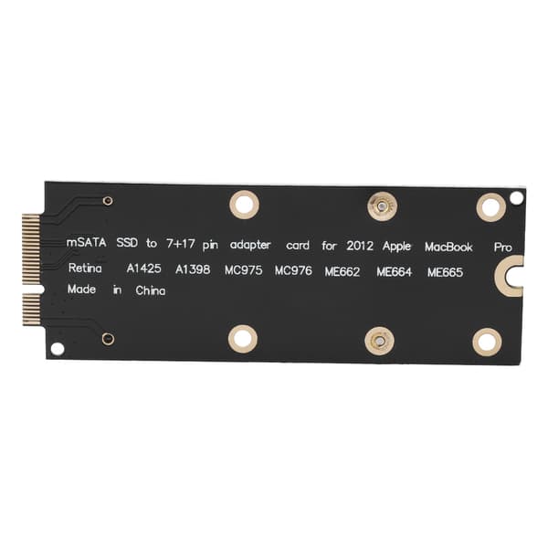 mSATA SSD till SATA Adapterkort för 2012 MacBook Pro MC976 A1425 A1398