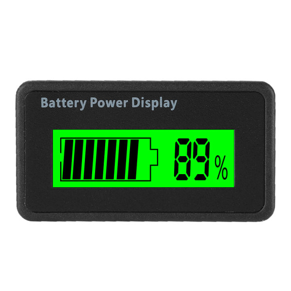 Grön bakgrundsbelyst GY-6H Power Display 12-48V Universal batterikapacitetsindikator Voltmeter