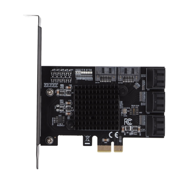 SATA PCIE-kort Inbyggt PCIE 1X-gränssnitt 8xSATA3.0 Utdata-gränssnitt Utbyggnadskort för Win 10