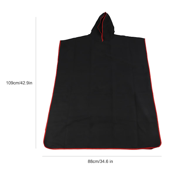 Ombytesponcho Handduk Mikrofiber Bekväm Snabbtorkande Huva Bärbar Absorberande Badhandduk för Stranden