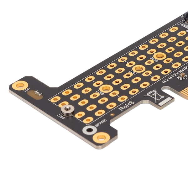 NVMe M.2 till PCIE X1 Riserkort Aluminium Värmeöverföringsdesign Halvhög Baffel NVMe PCIE Adapter för Win för Dator