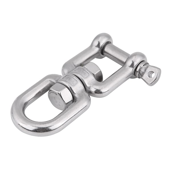 Kraftig 304 rustfritt stål dreibar ring snap rullende sjakkel (12mm)