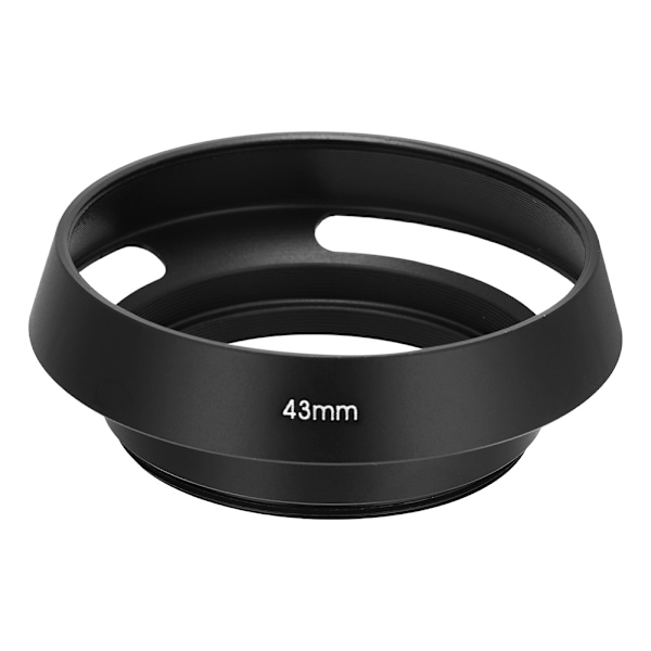 Yleismallinen alumiiniseoksesta valmistettu ontto kameran linssisuojus vastavalosuoja (43mm)