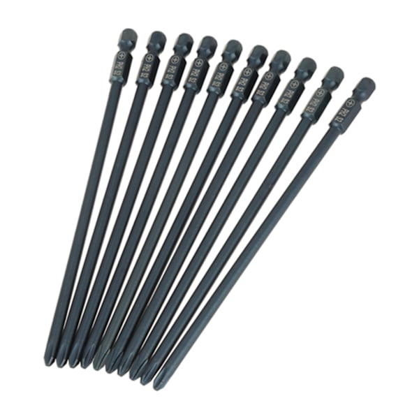 10 stk. S2 Stål Krydskærv PH2 Skruetrækker Bits Sæt 1/4 tomme Hex Skaft 150mm Værktøj
