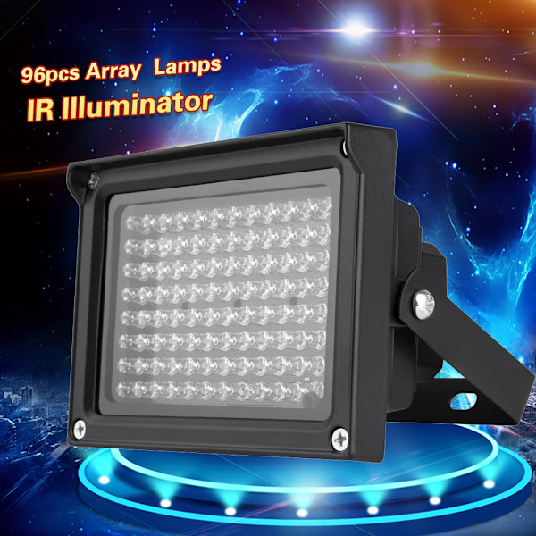 96 LED IR Illuminator Array Infrarøde Lamper Nattsyn Utendørs Vanntett For CCTV Sikkerhetskamera