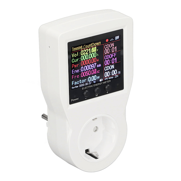 Smart Metering Uttag Realtidsövervakning 16A Maxström 3680W WiFi Intelligent Uttag AC85‑265V EU-kontakt