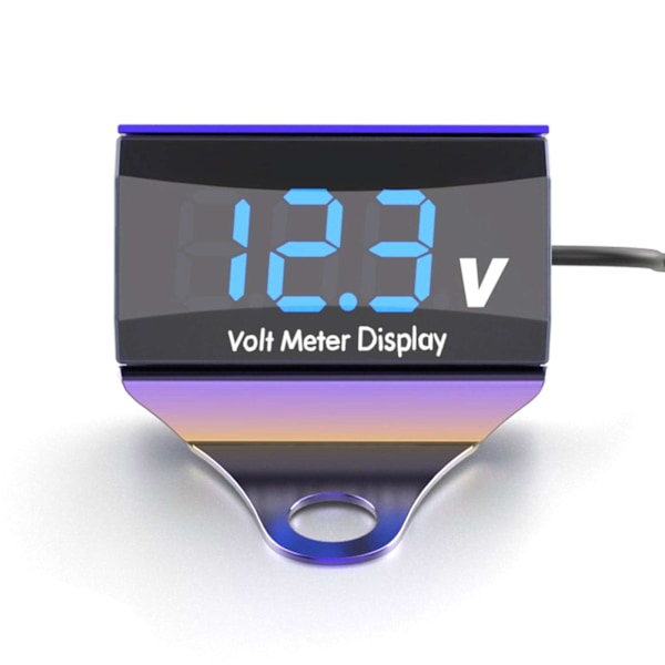Motorcykel DC 10-150V Digital Voltmeter LED Display Vandtæt Spændingstester Batteri Monitor Måler med Beslag