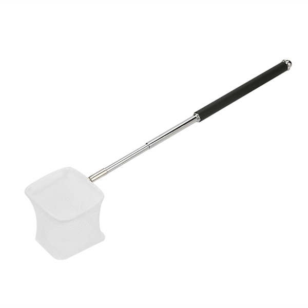 Justerbar Mini Fiskenet Stang til Akvarium Rejer 20-57.5cm Udtrækkelig (Sort Firkant)
