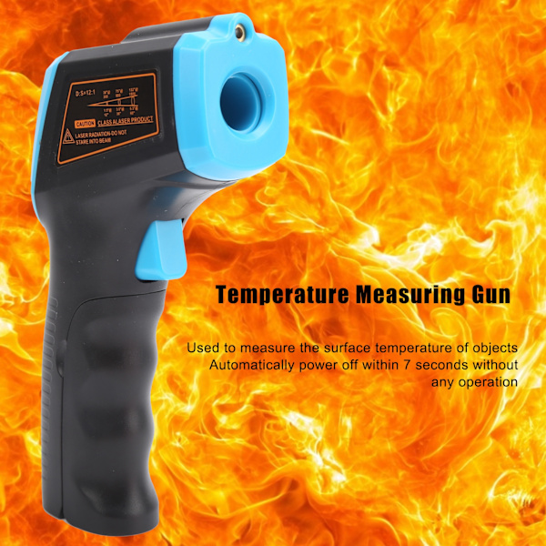 Temperaturmålingspistol Infrarød med LCD-display Industritermometer GM320SBlå