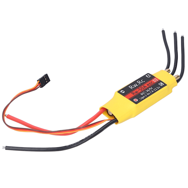 50A 2-vejs børsteløs ESC elektronisk hastighedsregulator til RC bådmodel