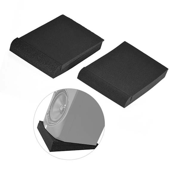 2 Pakke Studio Monitor Højttaler Isolering Akustisk Skum Pads Maks. 24,5 cm * 19,5 cm Brugbart Område