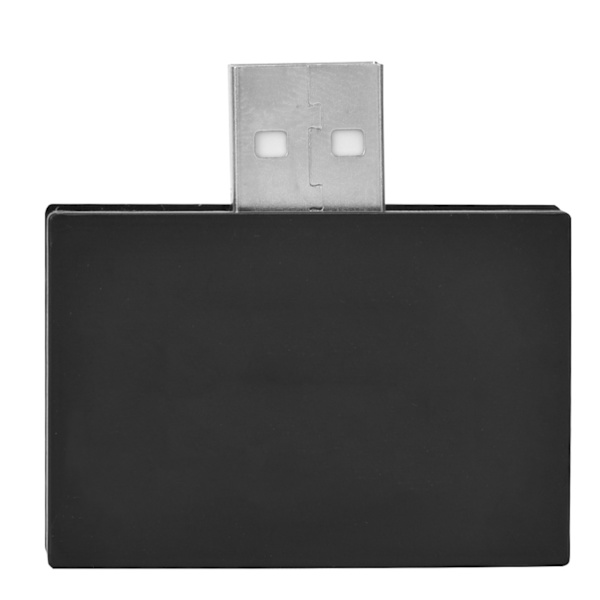 Hub USB2.0 Han till 2-Port USB Dubbel Laddare Splitter Adapter Konverterare Koncentrator (Svart)