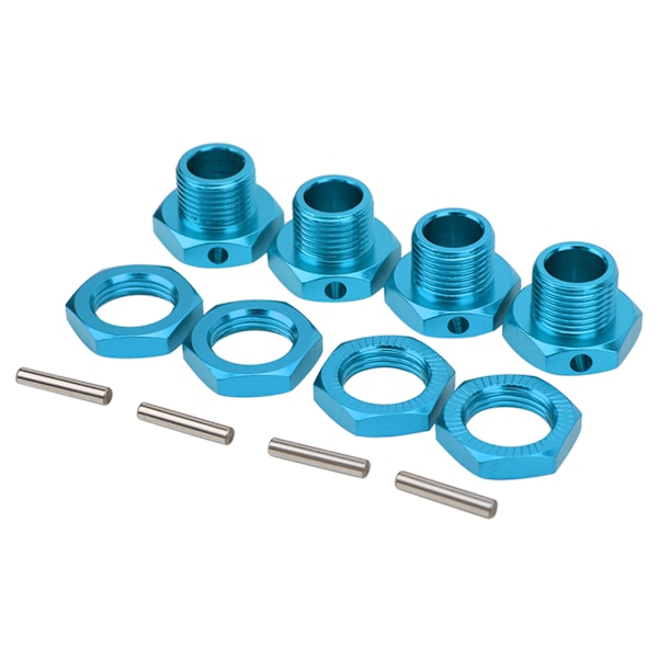 4 st RC Hjul Hex Driver 17MM Aluminiumlegering Hjul Hex Kopplingskit för HSP 1/8 RC Bil Blå