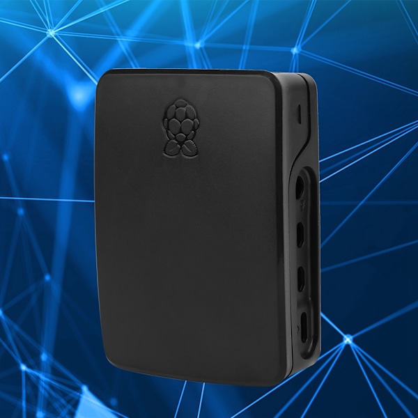 ABS-fodral Skyddande skal Snap-in-spår Noggranna hål Korrosionsbeständighet för Raspberry Pi 4B (Svart)