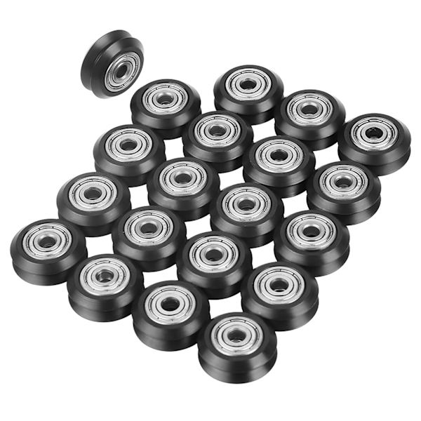20 st V-formade spårhjul 5mm hål 625 lager remskivor tillbehör för CNC 3D-skrivare