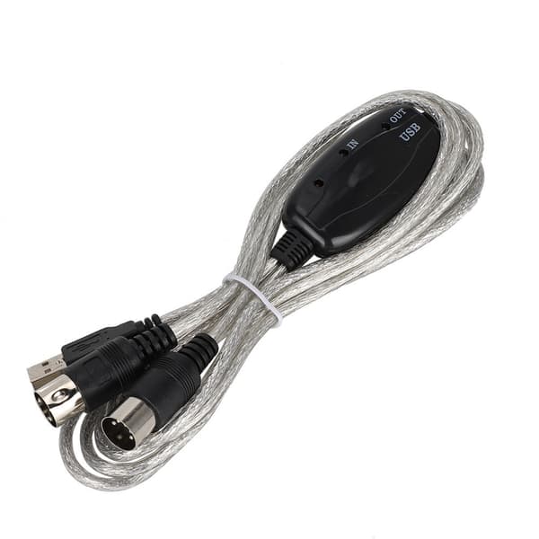 USB INOUT MIDI Kabel Konverter Computer PC til Musik Keyboard Adapter Ledning