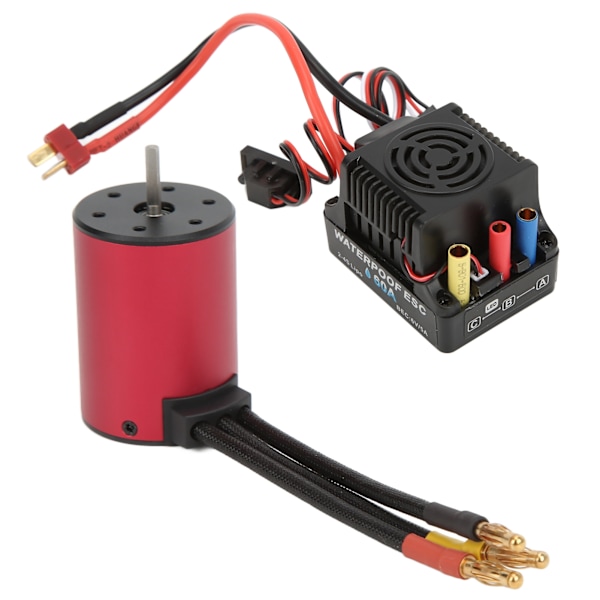 S3650 4300KV Harjaton Moottori 60A Harjaton ESC Combo-setti 1/10 RC-auton päivitysosiin