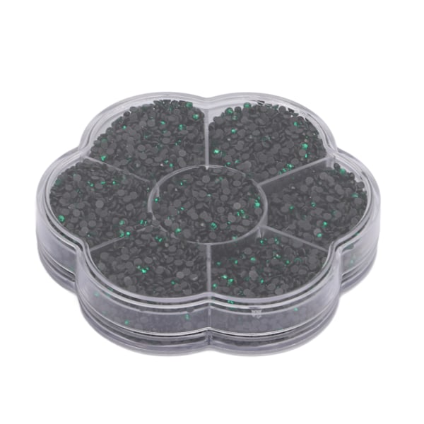 Rhinestones Hårde Skinnende DIY Glas Dekorative Negle Runde Sten til Smykker Tasker HåndværkS601 Mørkegrøn