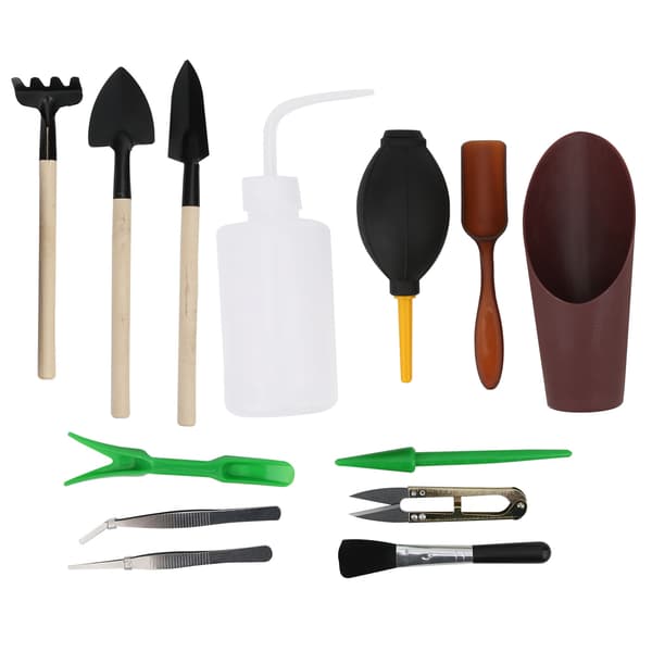 13 st Mini Trädgårds Sax Set Grävning Vattning Plantering Spade Suckulent Verktyg