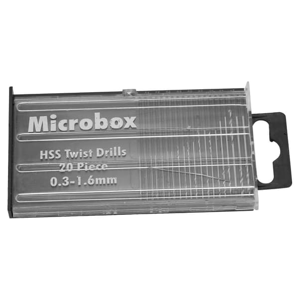 20 st Mini Micro HSS Borr Set 0.3mm-1.6mm med Fodral för Trä Plast