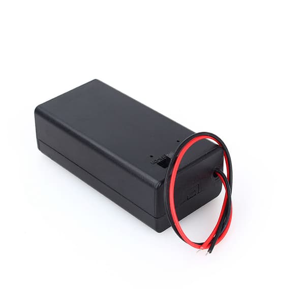 9V Volt PP3 Batteriholderboks DC-kasse m/ ledning ON/OFF bryterdeksel Slitesterk