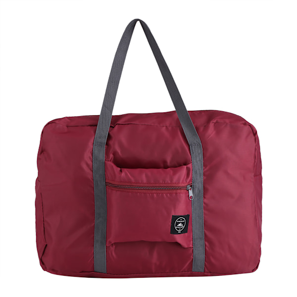 Stor Sammenfoldelig Håndbagage Duffel Taske Rejse Bagage Opbevaringstasker Organizer Vinrød