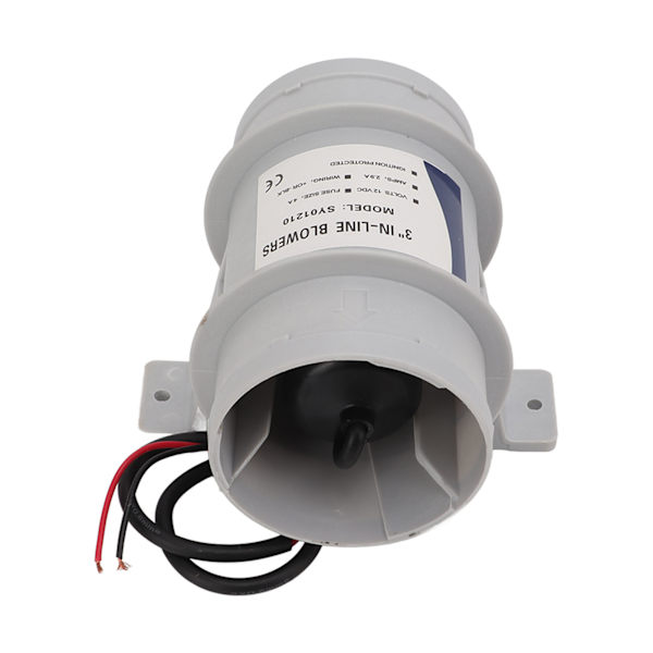 3 Tommer 12V Stille Inline Vifte Inline Marine Lense Luftvifte for Yachter Båter Luftsirkulasjon