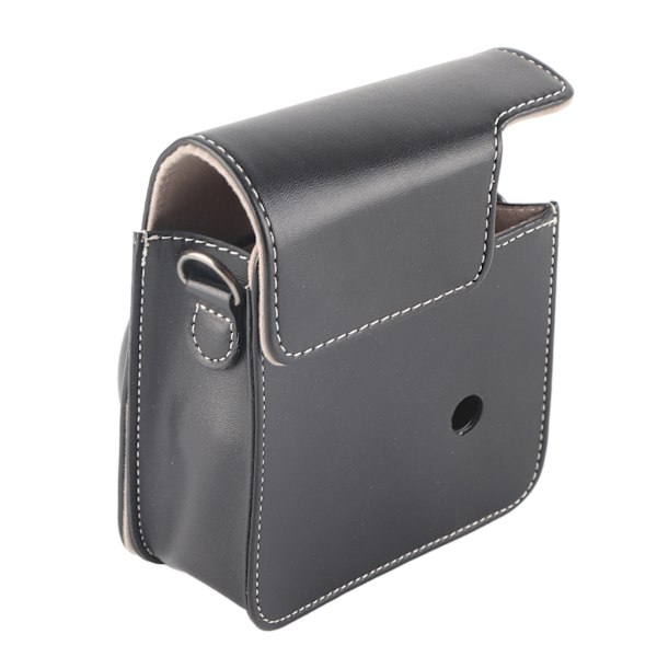 PU Läder Mini Kameraväska med Justerbar Axelrem för Instax Mini 40 Kamera Svart