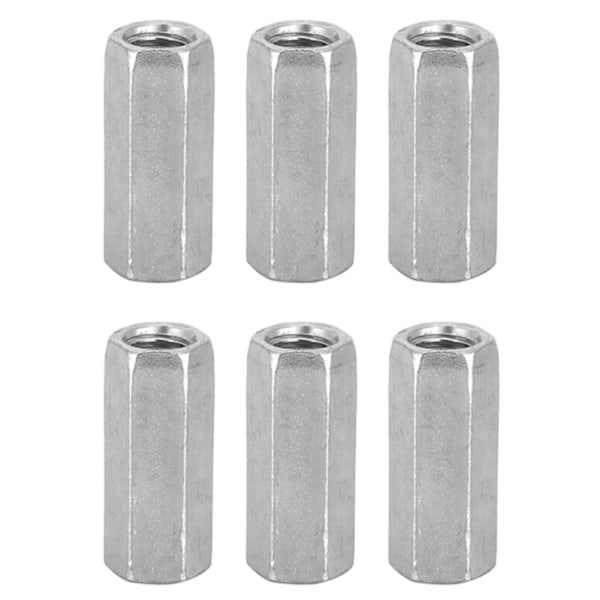 10 stk. M8 Lang Stangmøtrik Hexagonal Muffemøtrik Gevindfastgørelse (M8*30)