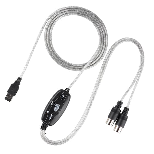 MIDI til USB Kabel Konverter MIDI Interface Adapter Ledning Keyboard Musikredigeringslinje