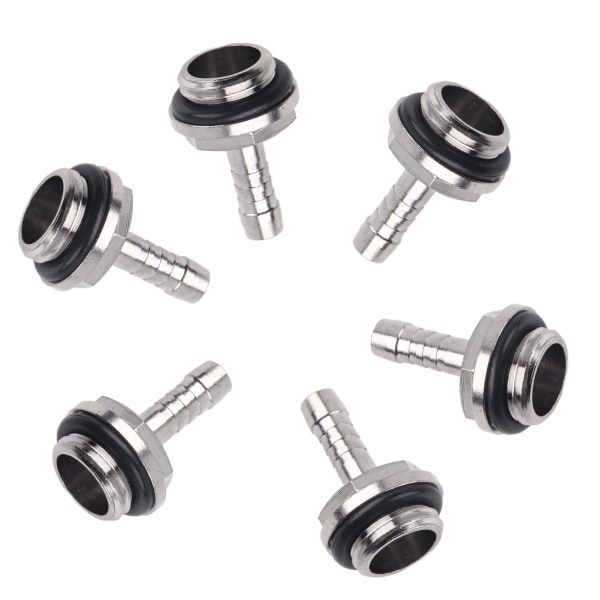 6 STK PC Vandkøling TwoTouch Fitting G1/4 Gevind Barb Connector til Slange 5,5mm