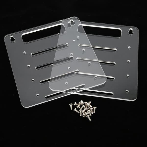 Klar Akryl 4-lags Harddisk Drev Rack Desktop Computer 3,5 tommer HDD Cage Bakke
