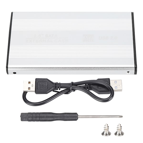 HDD-hölje Plug & Play 3TB USB2.0 SSD Hårddisklåda för OS X Bärbara datorer Extern datalagring Silver