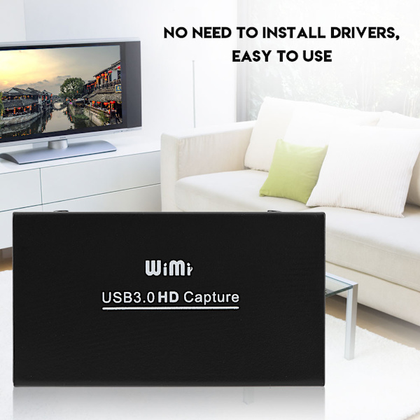 USB 3.0 HD HDMI -kaappauskortti 1080P Video Audio -sovitin, ilmainen ajuri Windowsille/Linuxille/OS X:lle